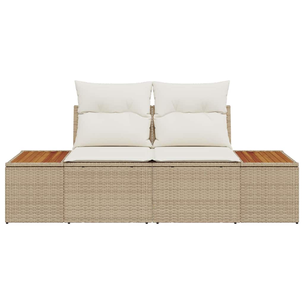 vidaXL Sofa Ogrodowa Beżowy 184 x 62 x 85cm polirattan