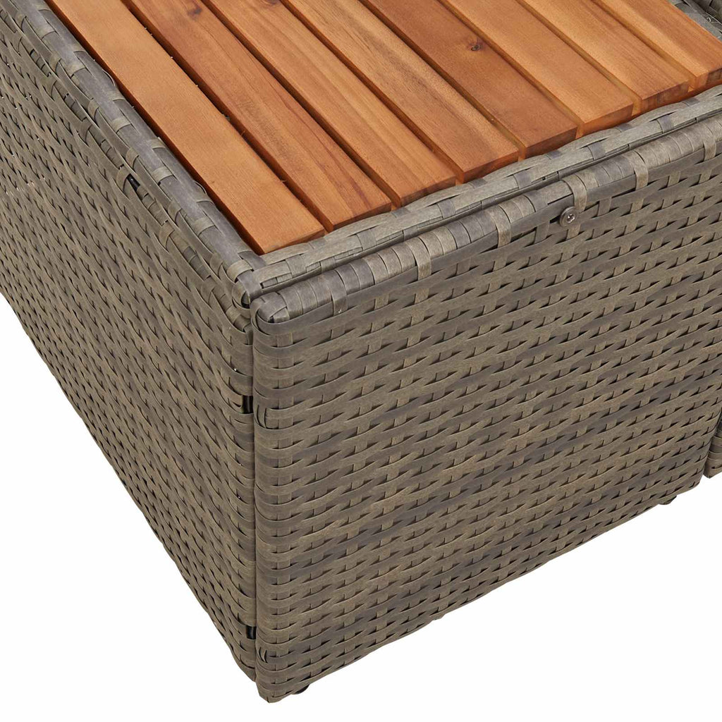 vidaXL Sofa Ogrodowa Szary 184 x 62 x 85cm polirattan