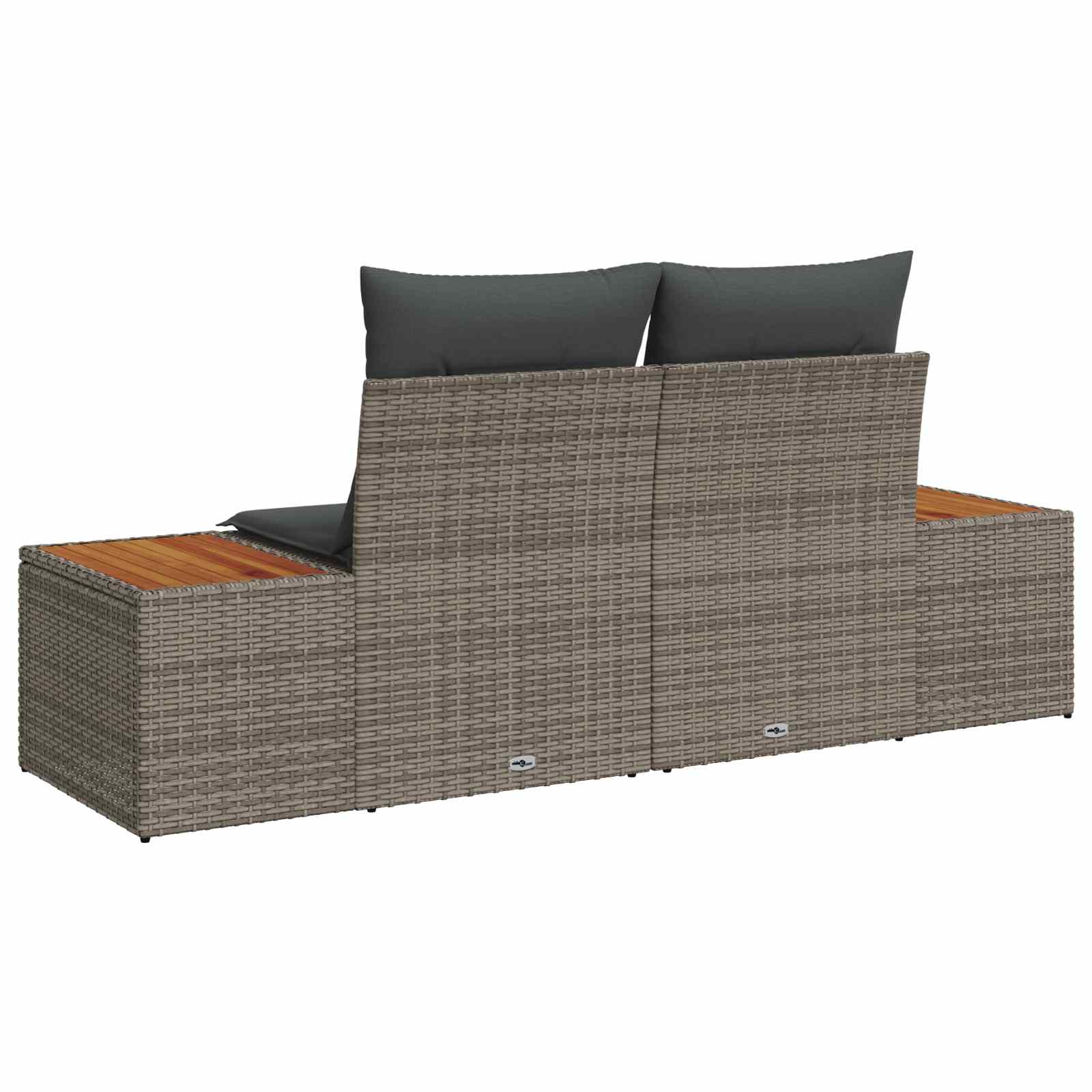 vidaXL Sofa Ogrodowa Szary 184 x 62 x 85cm polirattan