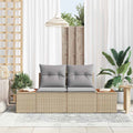 vidaXL Sofa Ogrodowa Beżowy 184 x 62 x 85cm polirattan