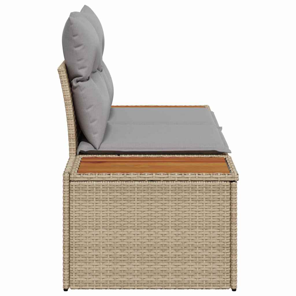 vidaXL Sofa Ogrodowa Beżowy 184 x 62 x 85cm polirattan