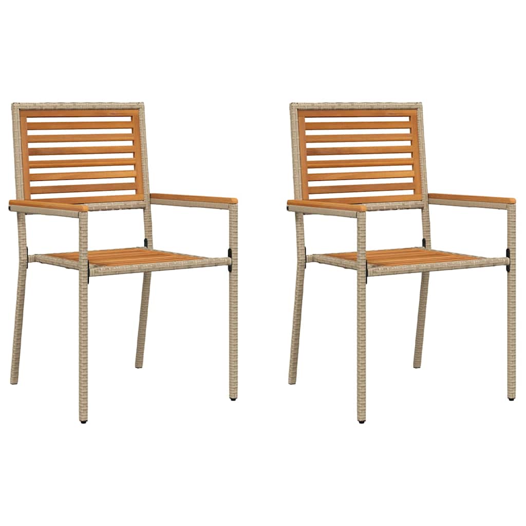 vidaXL Zestaw krzeseł ogrodowych 2 pcs Brązowy i beżowy