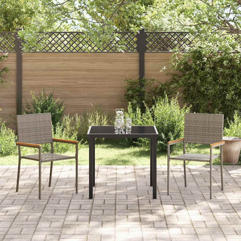 vidaXL Zestaw krzeseł ogrodowych 2 pcs Szary i brązowy 54 x 56 x 90 cm