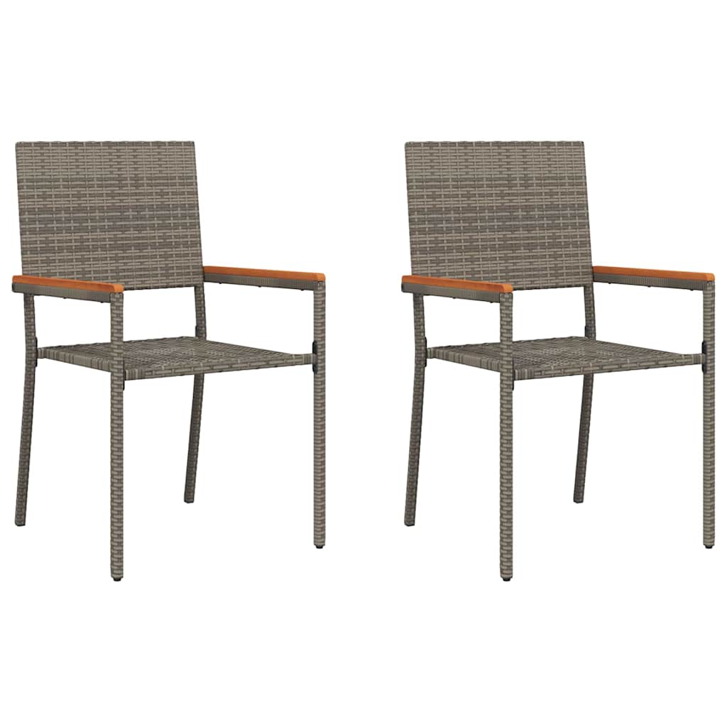 vidaXL Zestaw krzeseł ogrodowych 2 pcs Szary i brązowy 54 x 56 x 90 cm