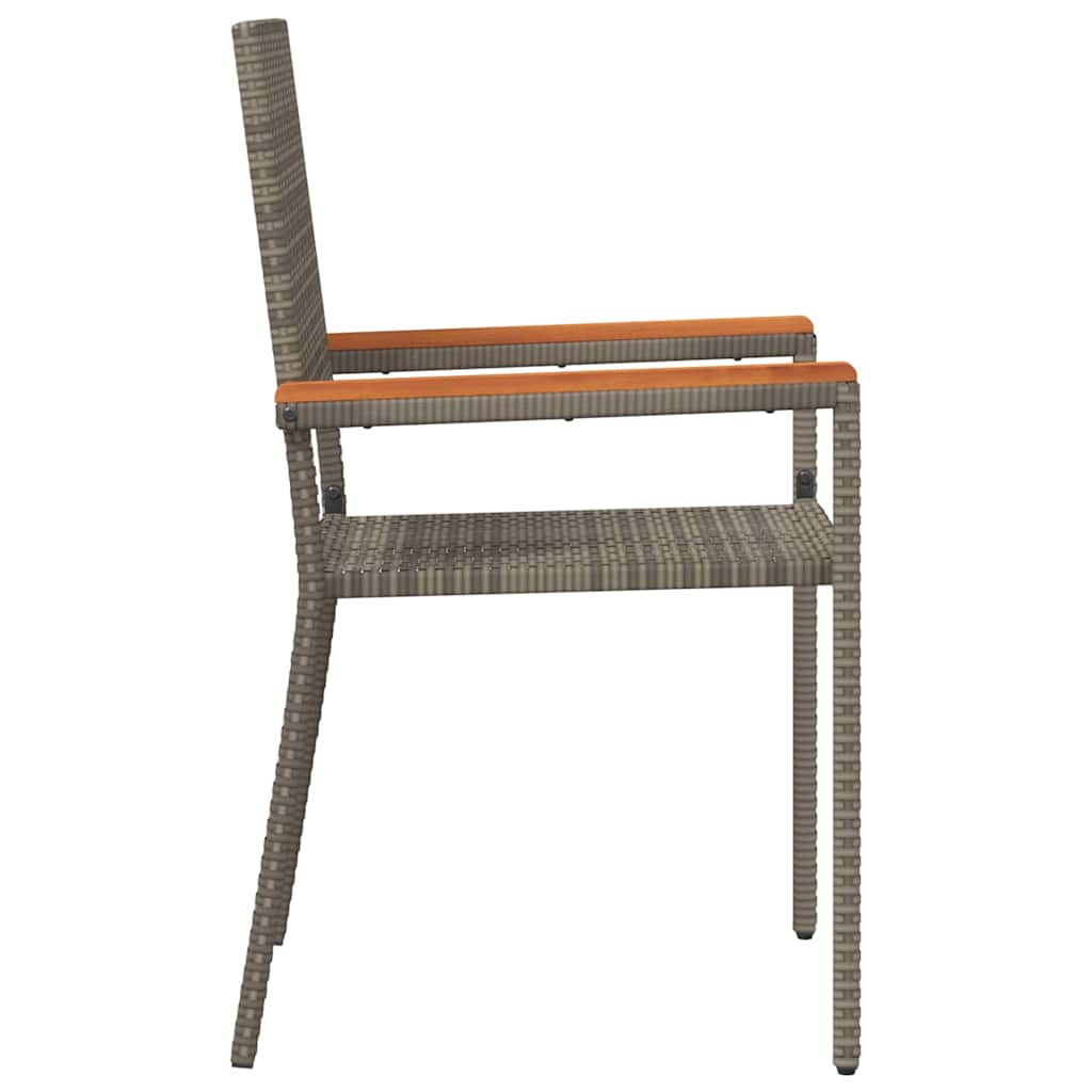 vidaXL Zestaw krzeseł ogrodowych 2 pcs Szary i brązowy 54 x 56 x 90 cm