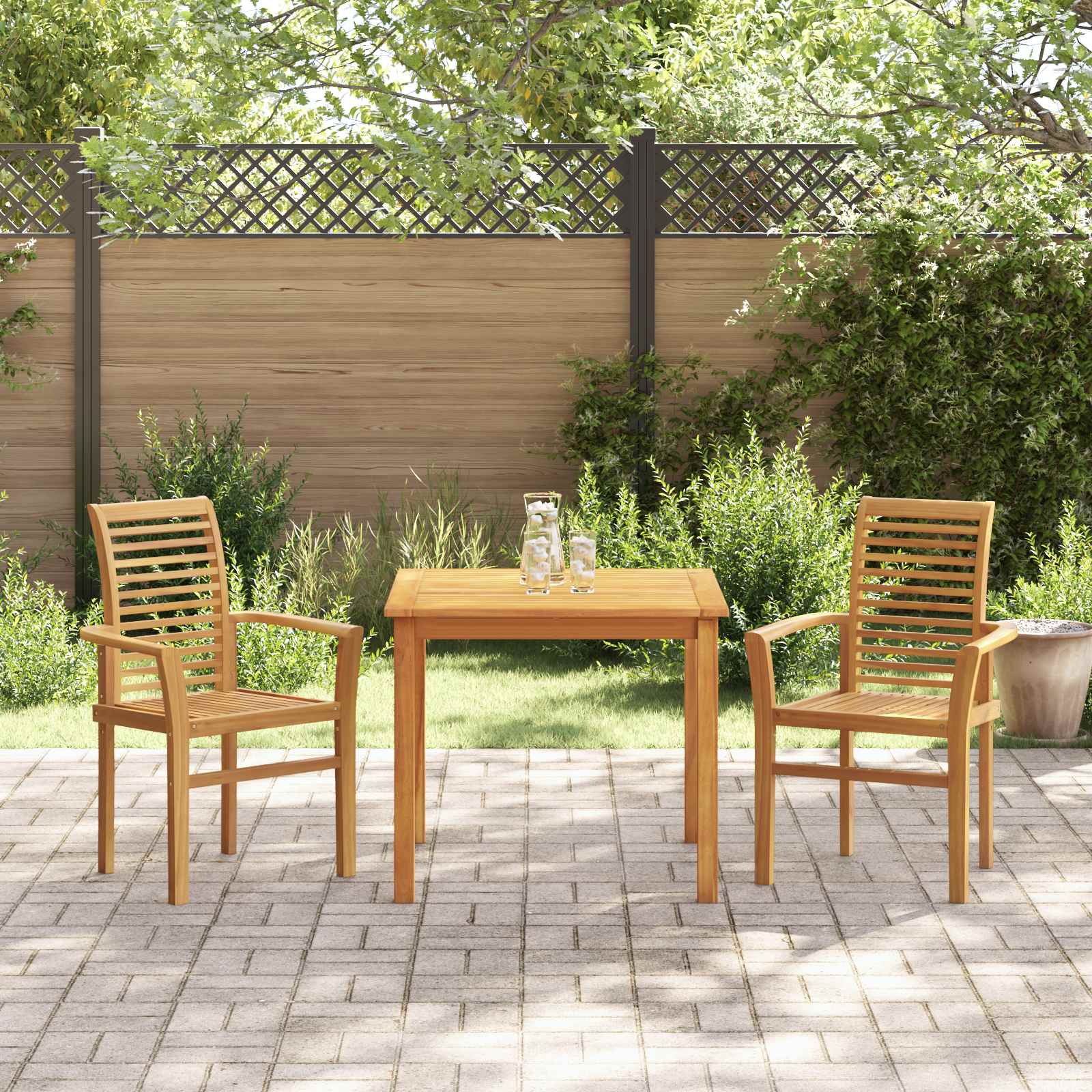 vidaXL Krzesło jadalniane 2 pcs Brązowy 62 x 55 x 94 cm