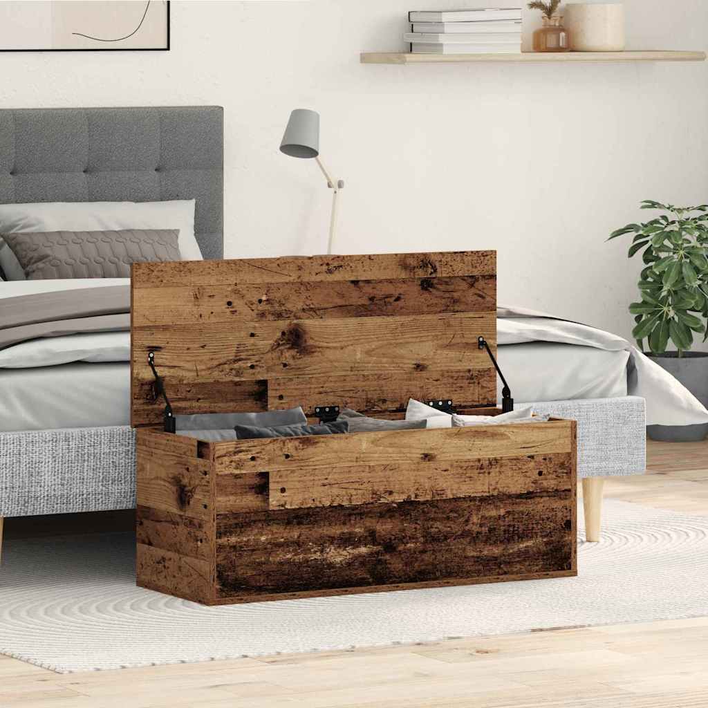 vidaXL Skrzynia do przechowywania Stare drewno 90 x 35 x 35 cm