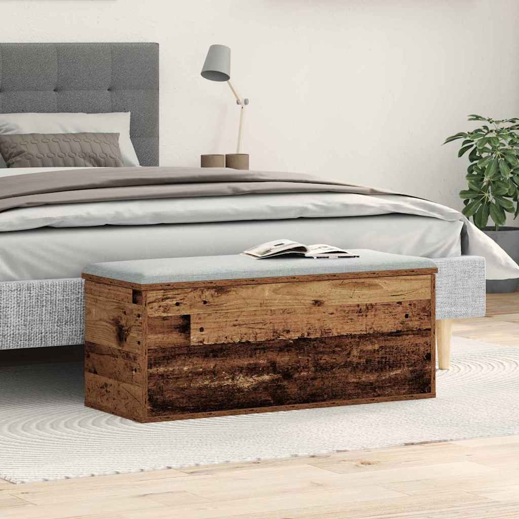 vidaXL Skrzynia do przechowywania Stare drewno 90 x 35 x 35 cm