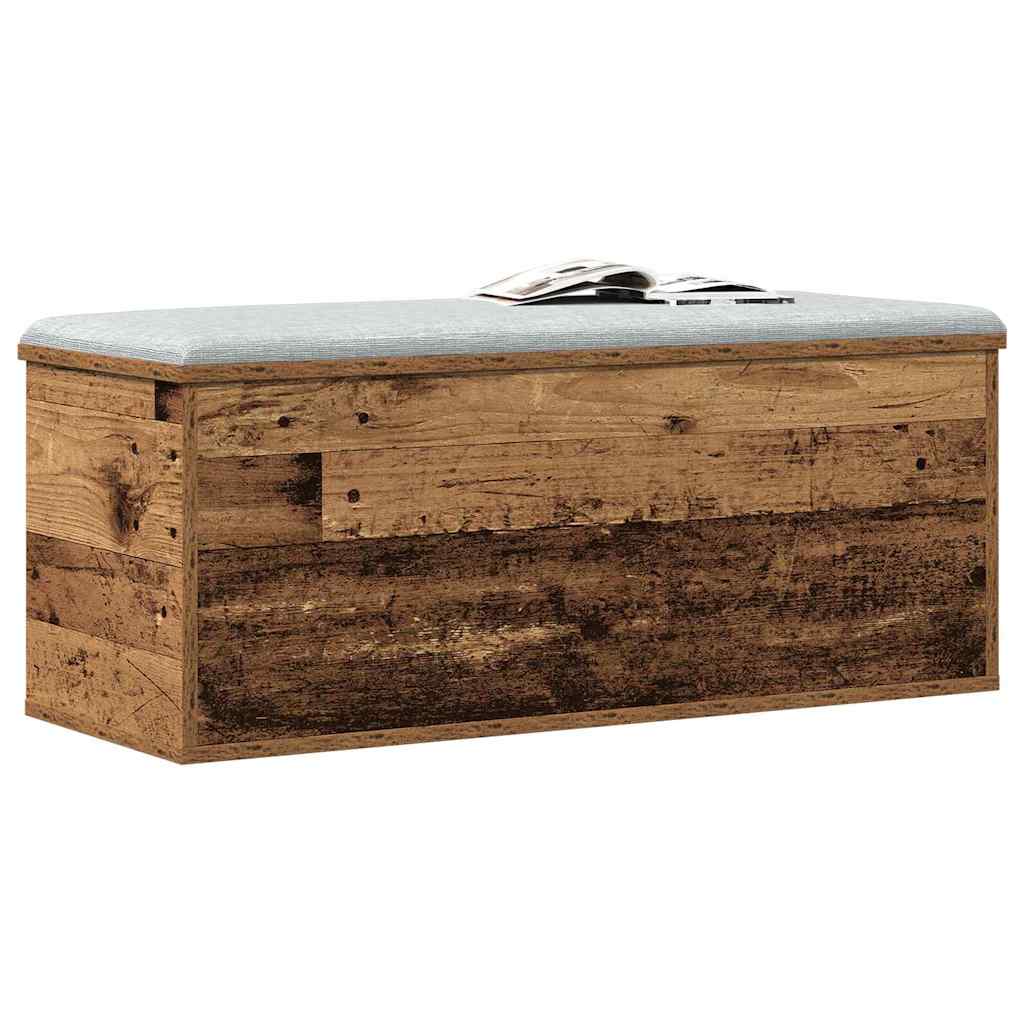 vidaXL Skrzynia do przechowywania Stare drewno 90 x 35 x 35 cm
