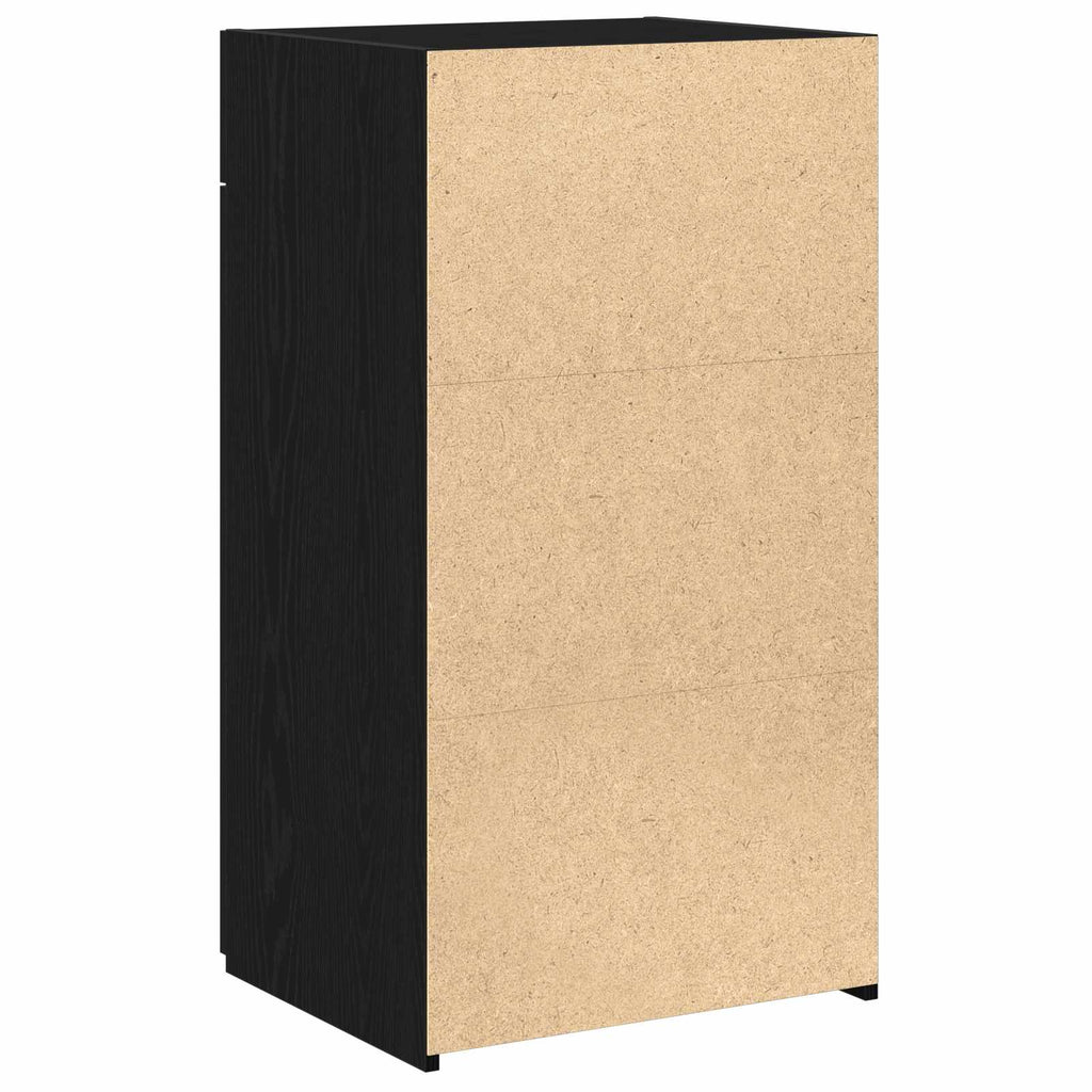 vidaXL Bufet z szufladą Czarny Dąb 50 x 42,5 x 93 cm