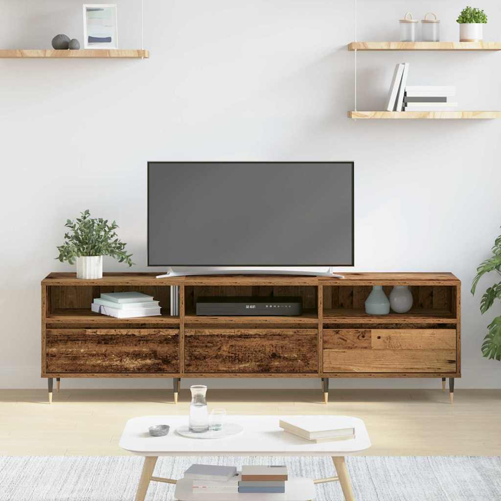 vidaXL Szafka pod telewizor Stare drewno 150 x 30 x 45 cm