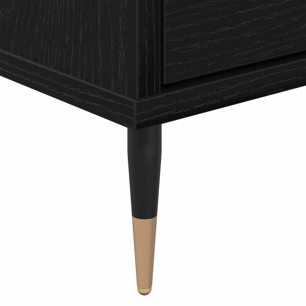 vidaXL Szafka pod telewizor Czarny Dąb 150 x 30 x 45 cm