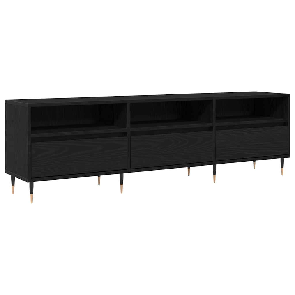vidaXL Szafka pod telewizor Czarny Dąb 150 x 30 x 45 cm
