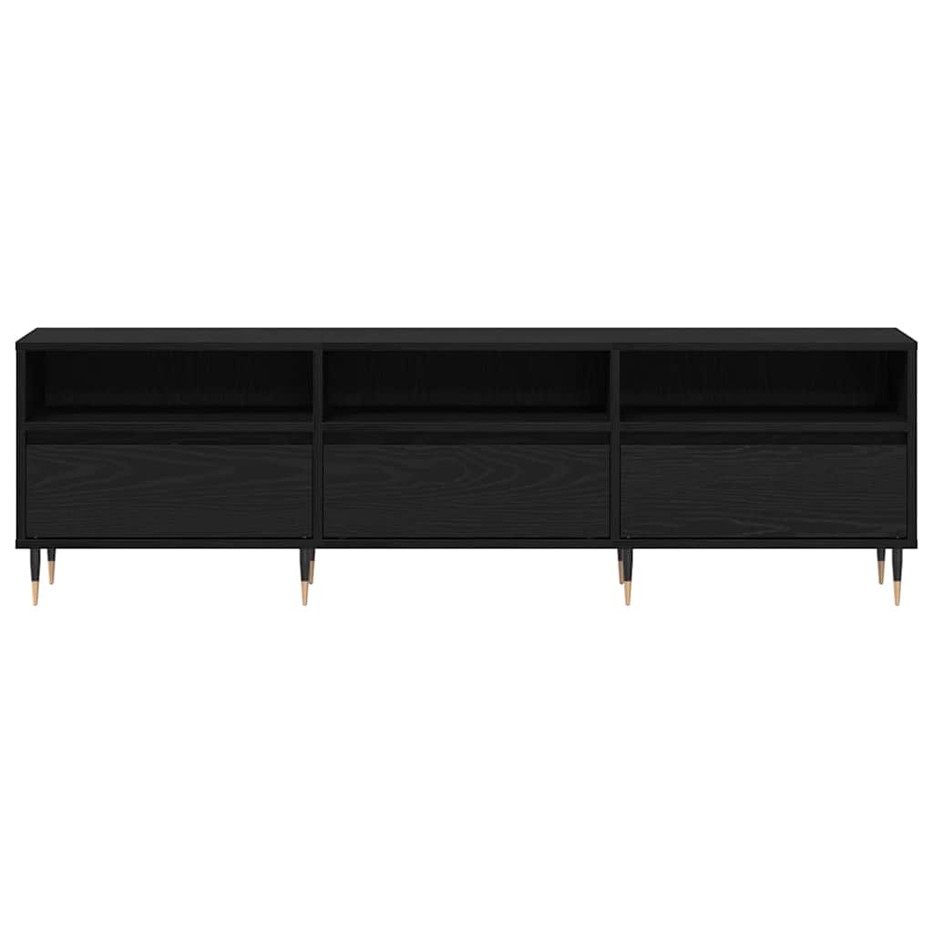 vidaXL Szafka pod telewizor Czarny Dąb 150 x 30 x 45 cm