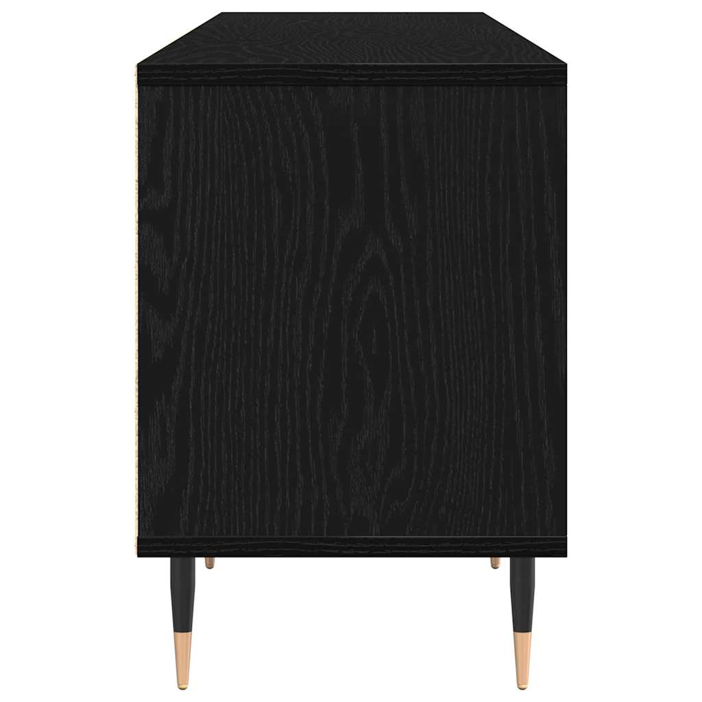 vidaXL Szafka pod telewizor Czarny Dąb 150 x 30 x 45 cm