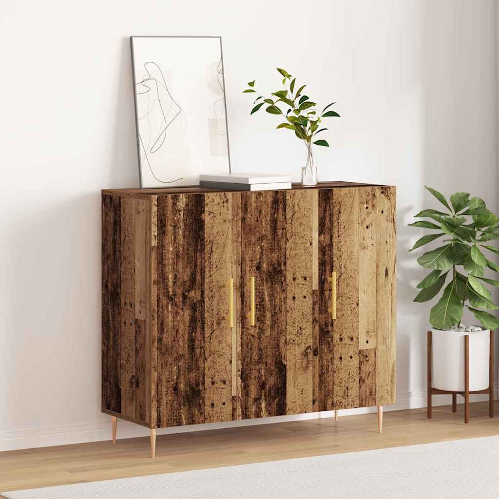 vidaXL Bufet Stare drewno 90 x 34 x 80 cm Materiał drewnopochodny
