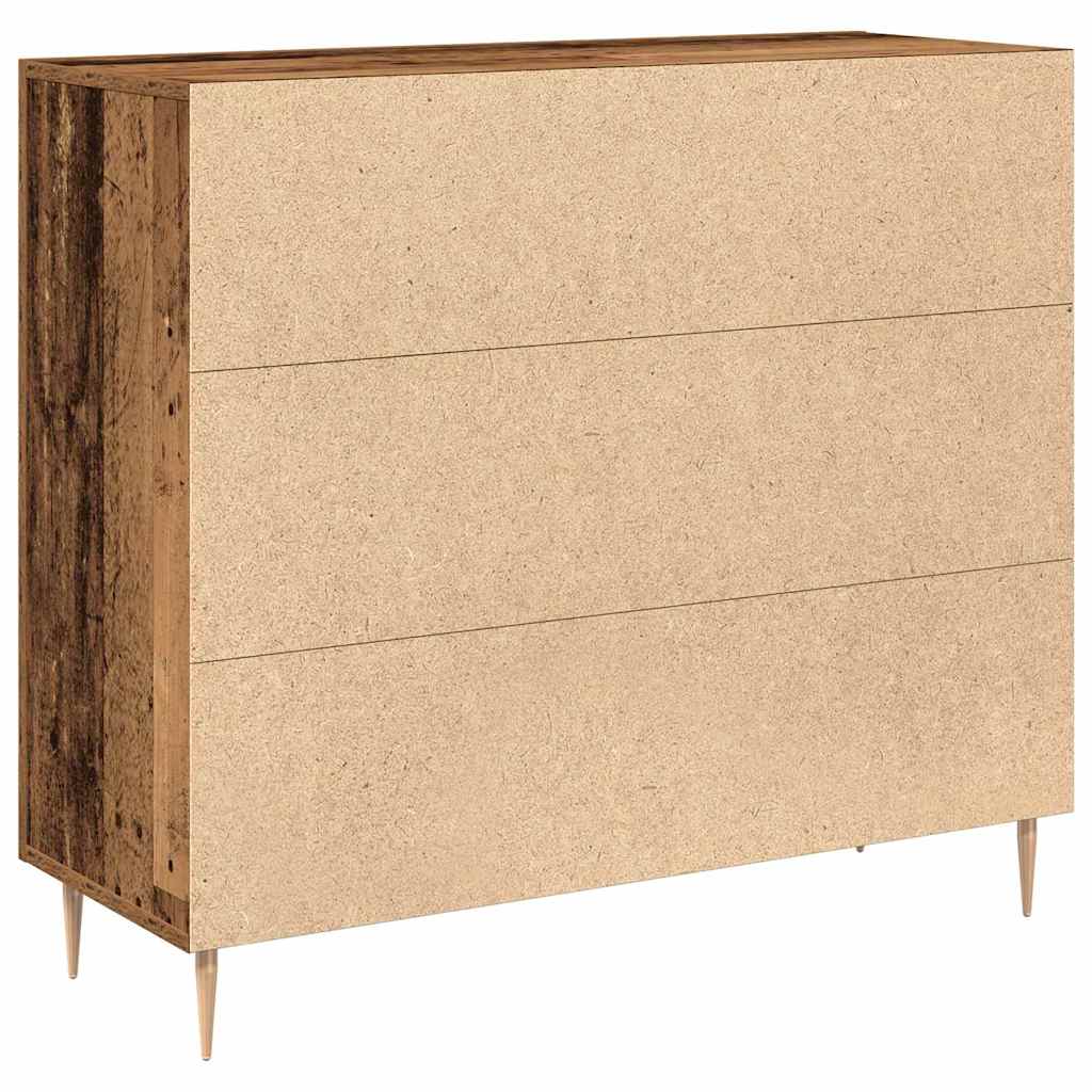 vidaXL Bufet Stare drewno 90 x 34 x 80 cm Materiał drewnopochodny