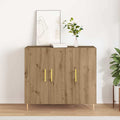 vidaXL Bufet Dąb rzemieślniczy 90 x 34 x 80 cm Materiał drewnopochodny