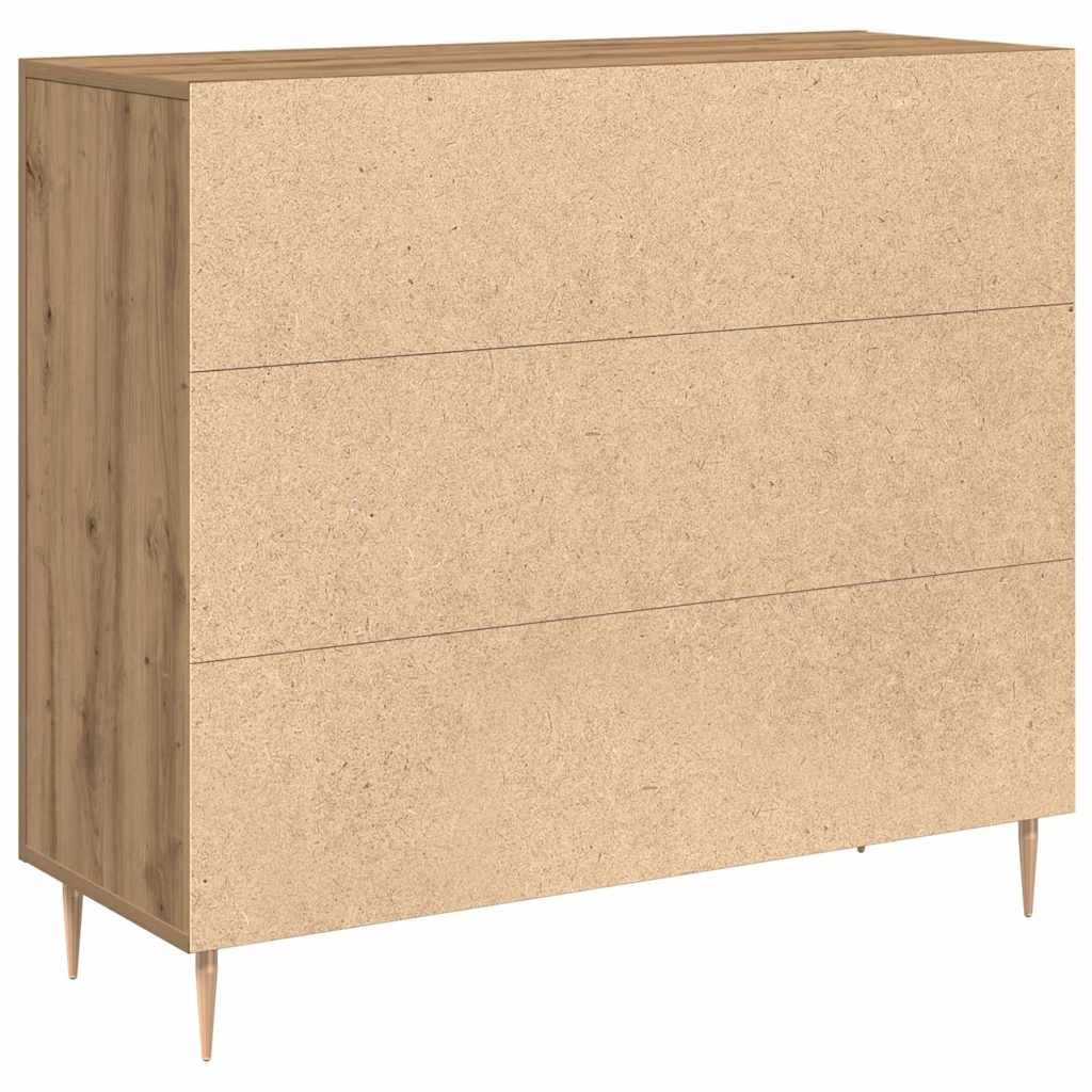 vidaXL Bufet Dąb rzemieślniczy 90 x 34 x 80 cm Materiał drewnopochodny
