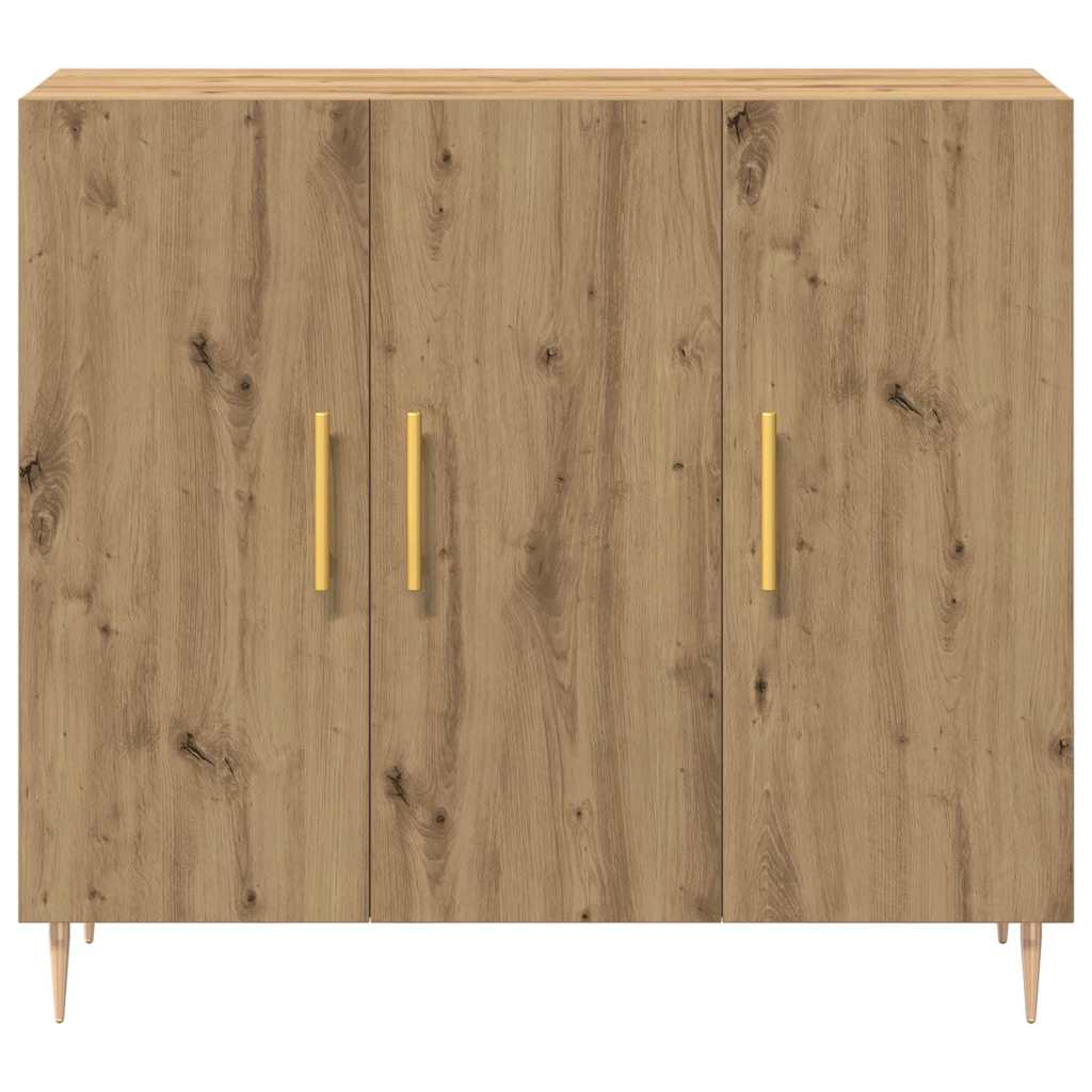 vidaXL Bufet Dąb rzemieślniczy 90 x 34 x 80 cm Materiał drewnopochodny