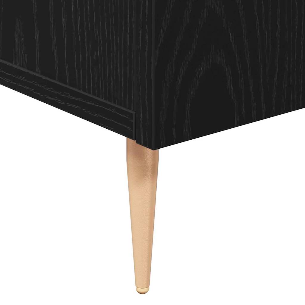 vidaXL Bufet Czarny Dąb 90 x 34 x 80 cm Materiał drewnopochodny