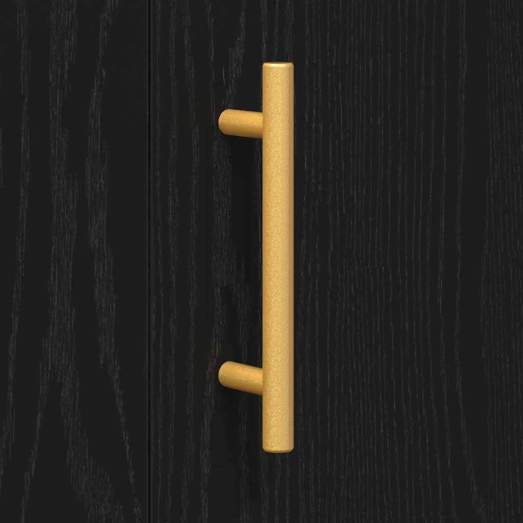vidaXL Bufet Czarny Dąb 90 x 34 x 80 cm Materiał drewnopochodny