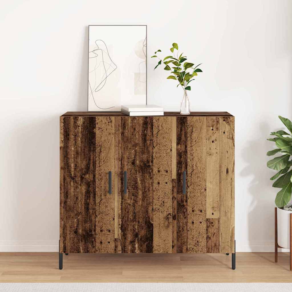 vidaXL Bufet Stare drewno 90 x 34 x 80 cm Materiał drewnopochodny
