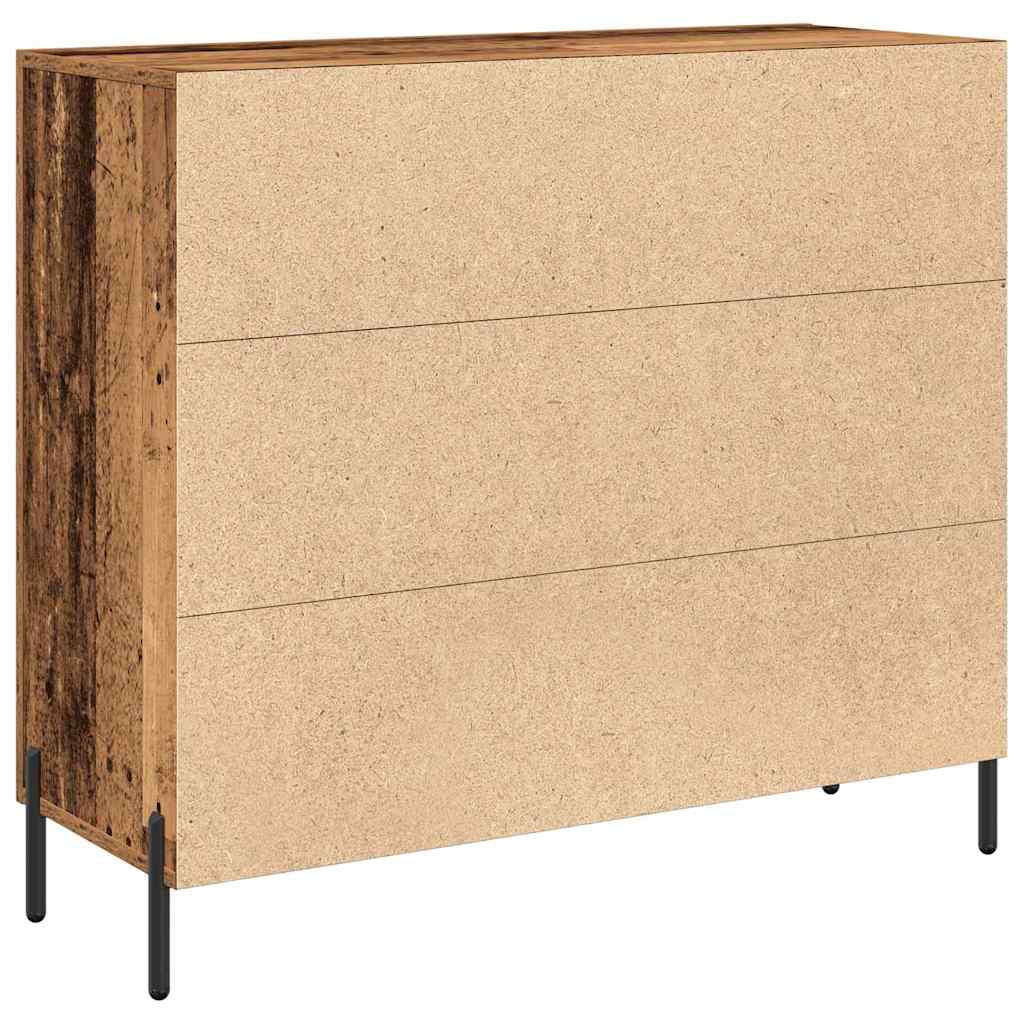 vidaXL Bufet Stare drewno 90 x 34 x 80 cm Materiał drewnopochodny