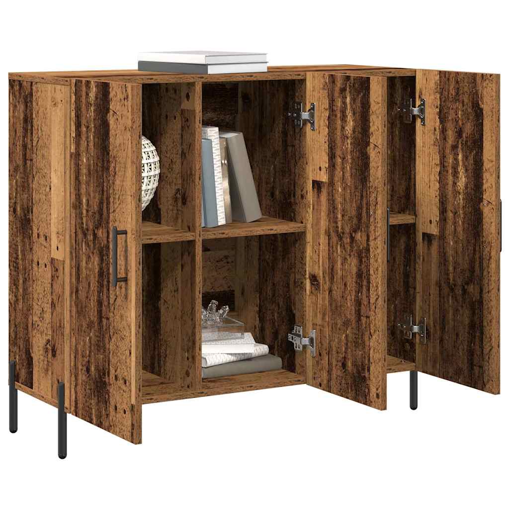 vidaXL Bufet Stare drewno 90 x 34 x 80 cm Materiał drewnopochodny