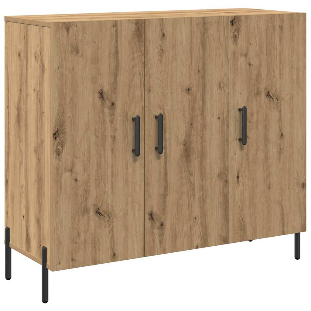 vidaXL Bufet Dąb rzemieślniczy 90 x 34 x 80 cm Materiał drewnopochodny