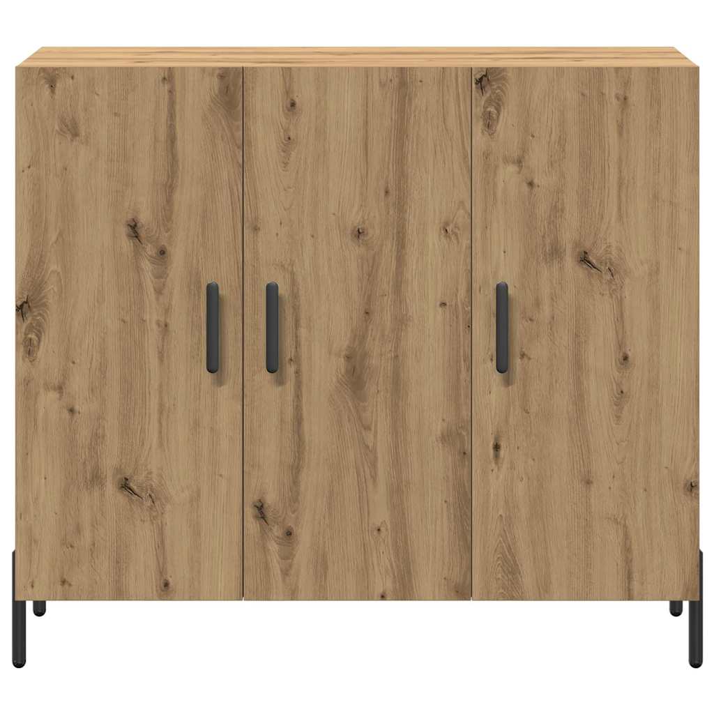 vidaXL Bufet Dąb rzemieślniczy 90 x 34 x 80 cm Materiał drewnopochodny