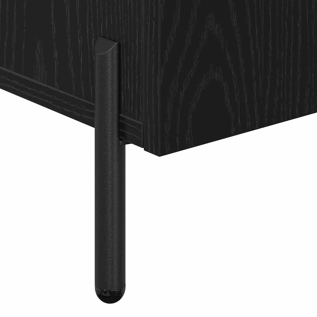 vidaXL Bufet Czarny Dąb 90 x 34 x 80 cm Materiał drewnopochodny