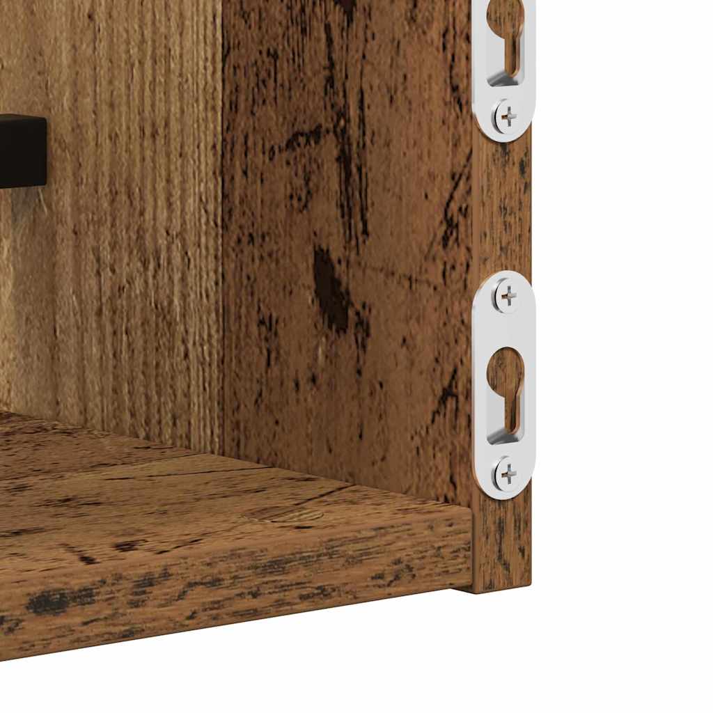 vidaXL Półka ścienna 2 pcs Stare drewno 60 x 16 x 14 cm