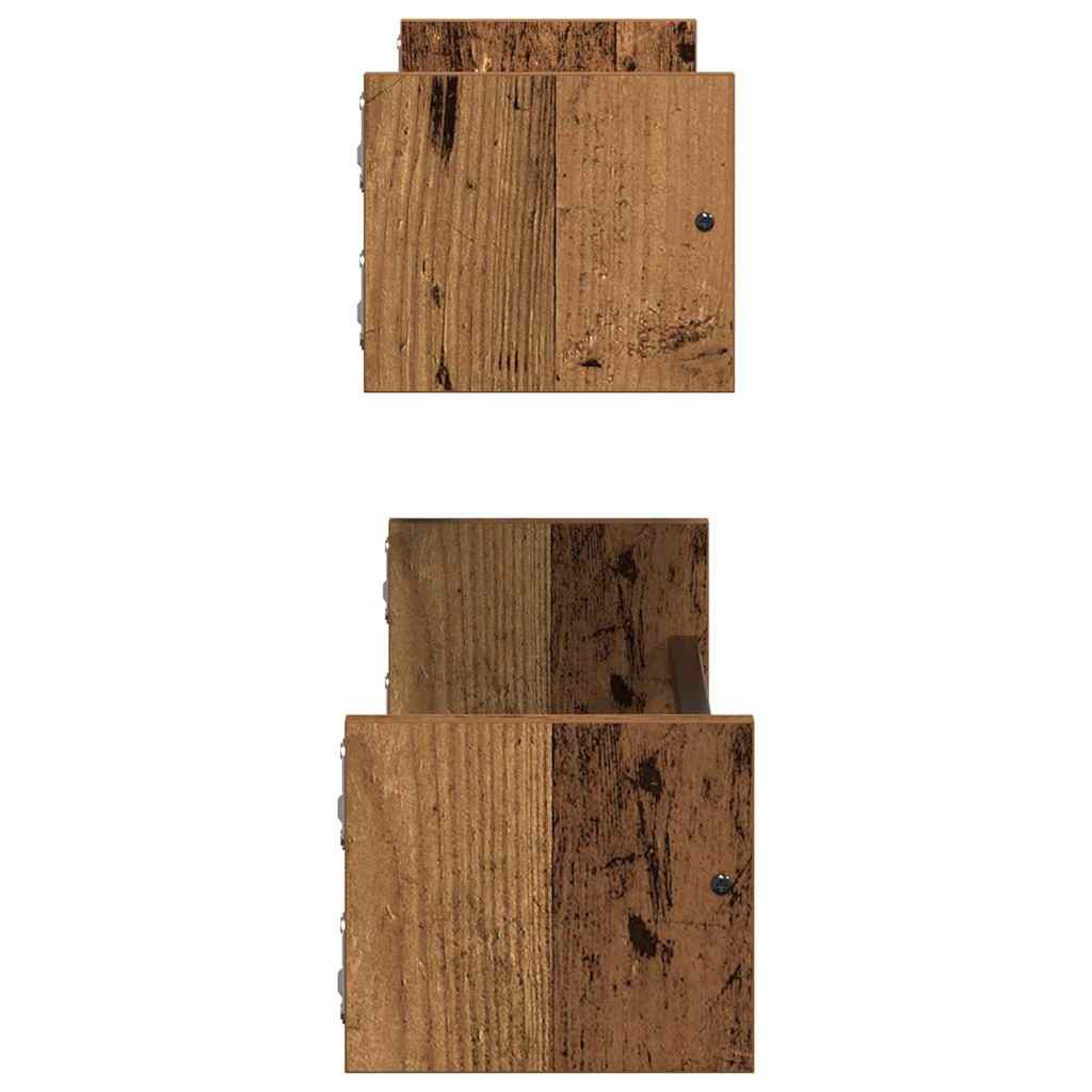 vidaXL Półka ścienna 2 pcs Stare drewno 60 x 16 x 14 cm