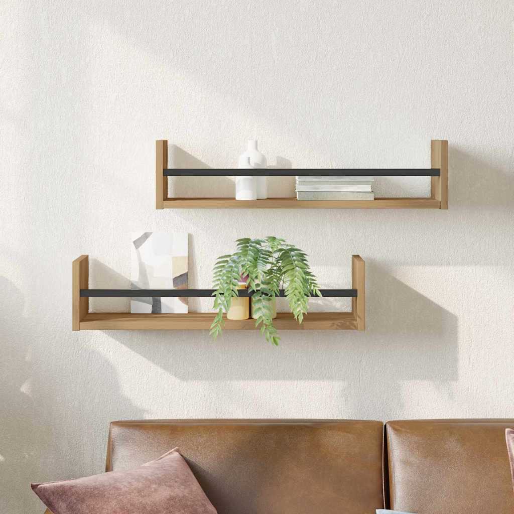 vidaXL Półka ścienna 2 pcs Dąb rzemieślniczy 60 x 16 x 14 cm