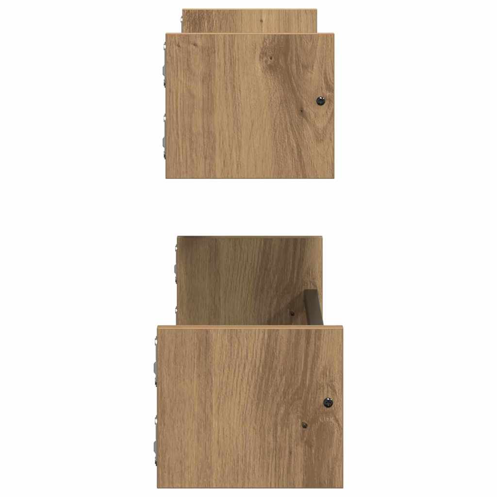 vidaXL Półka ścienna 2 pcs Dąb rzemieślniczy 60 x 16 x 14 cm
