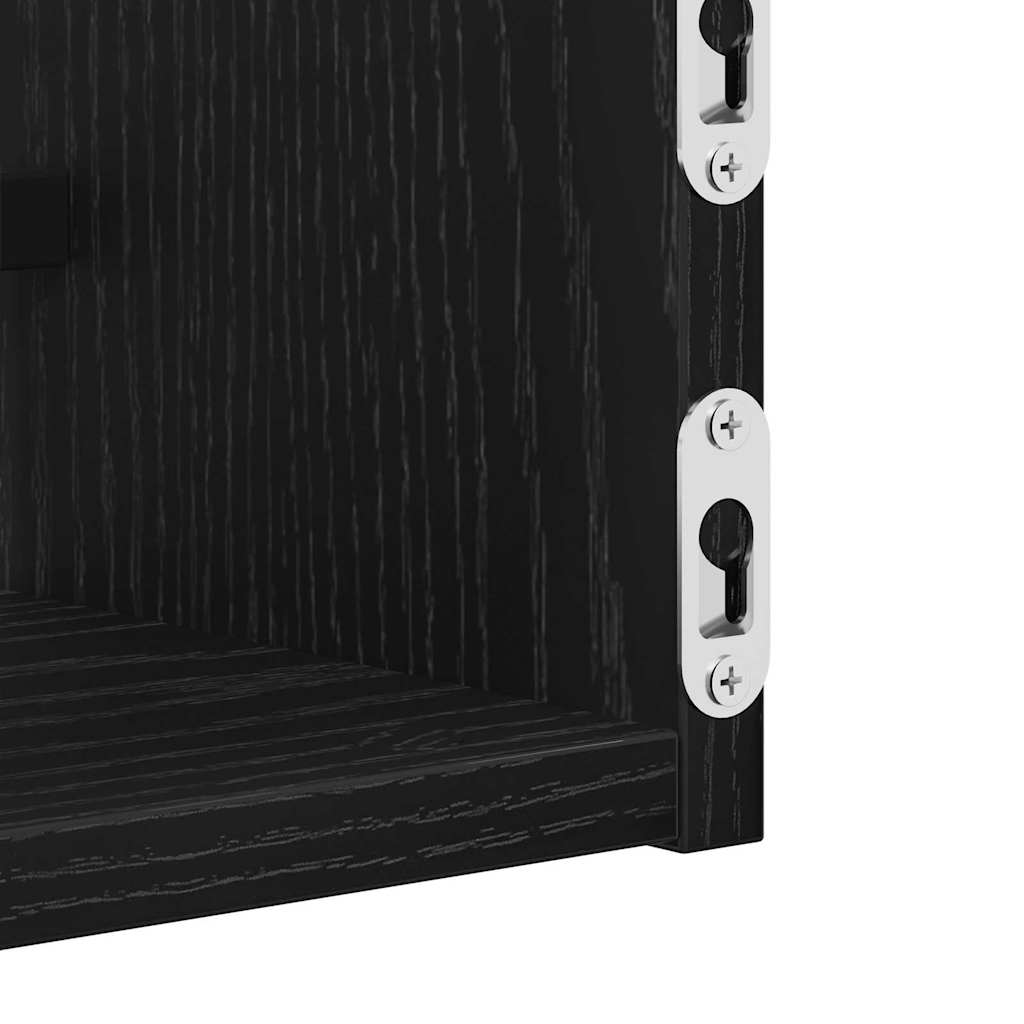 vidaXL Półka ścienna 2 pcs Czarny Dąb 60 x 16 x 14 cm