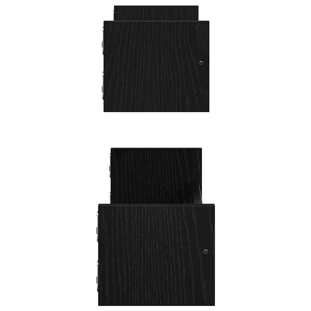 vidaXL Półka ścienna 2 pcs Czarny Dąb 60 x 16 x 14 cm