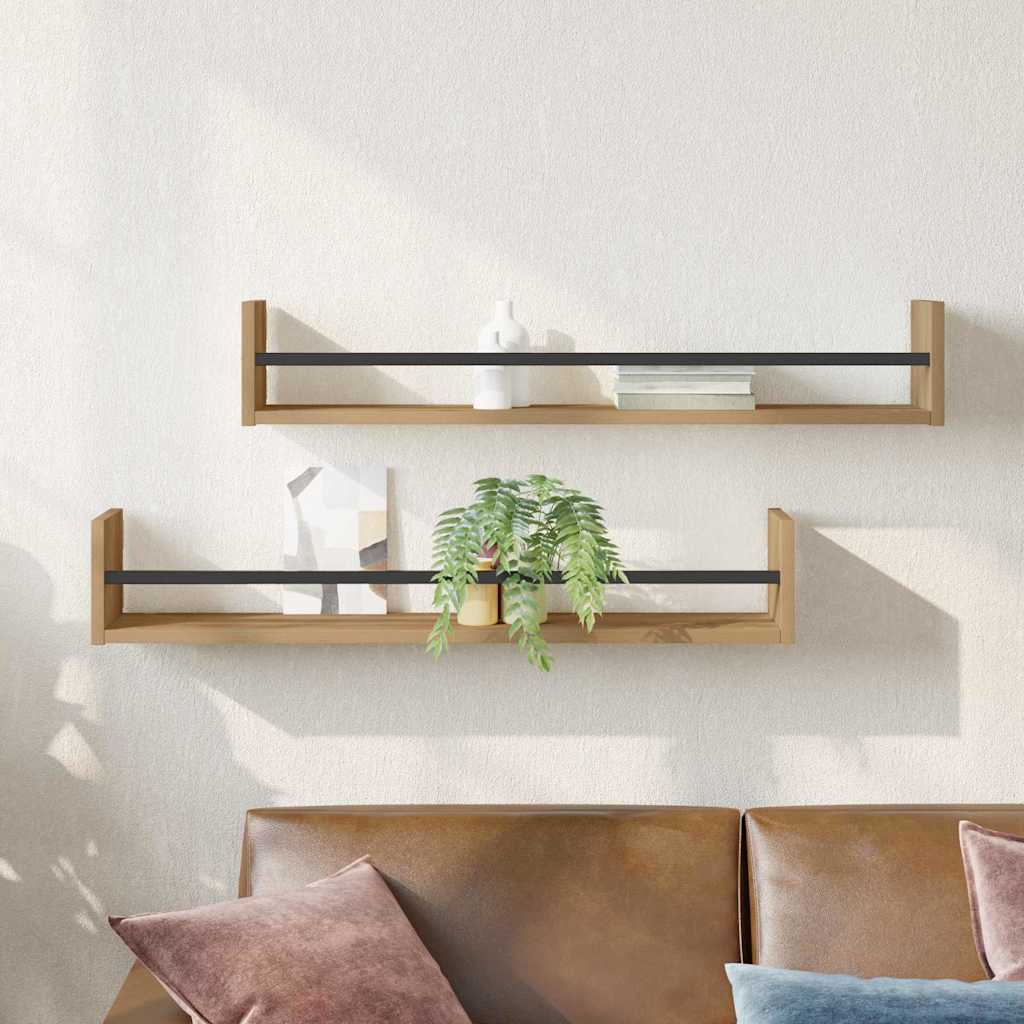 vidaXL Półka ścienna 2 pcs Dąb rzemieślniczy 80 x 16 x 14 cm