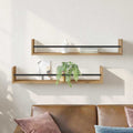 vidaXL Półka ścienna 2 pcs Dąb rzemieślniczy 80 x 16 x 14 cm