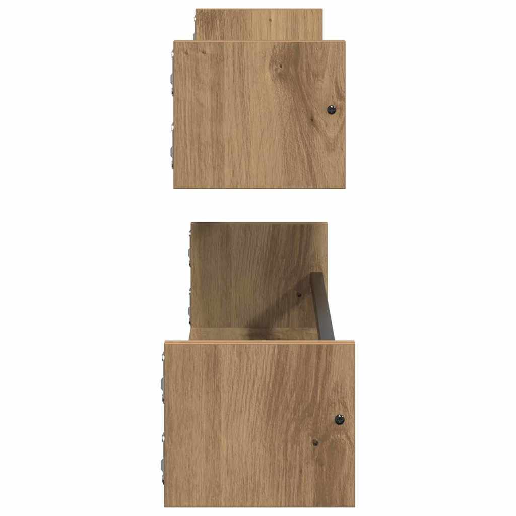 vidaXL Półka ścienna 2 pcs Dąb rzemieślniczy 80 x 16 x 14 cm