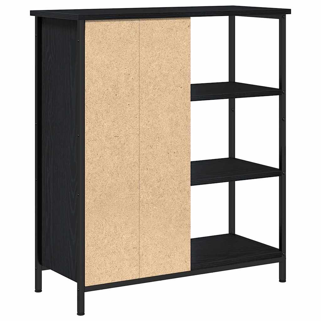 vidaXL Bufet Czarny Dąb 70 x 30 x 80 cm