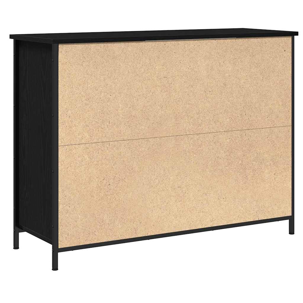 vidaXL Bufet Czarny Dąb 100 x 35 x 75 cm