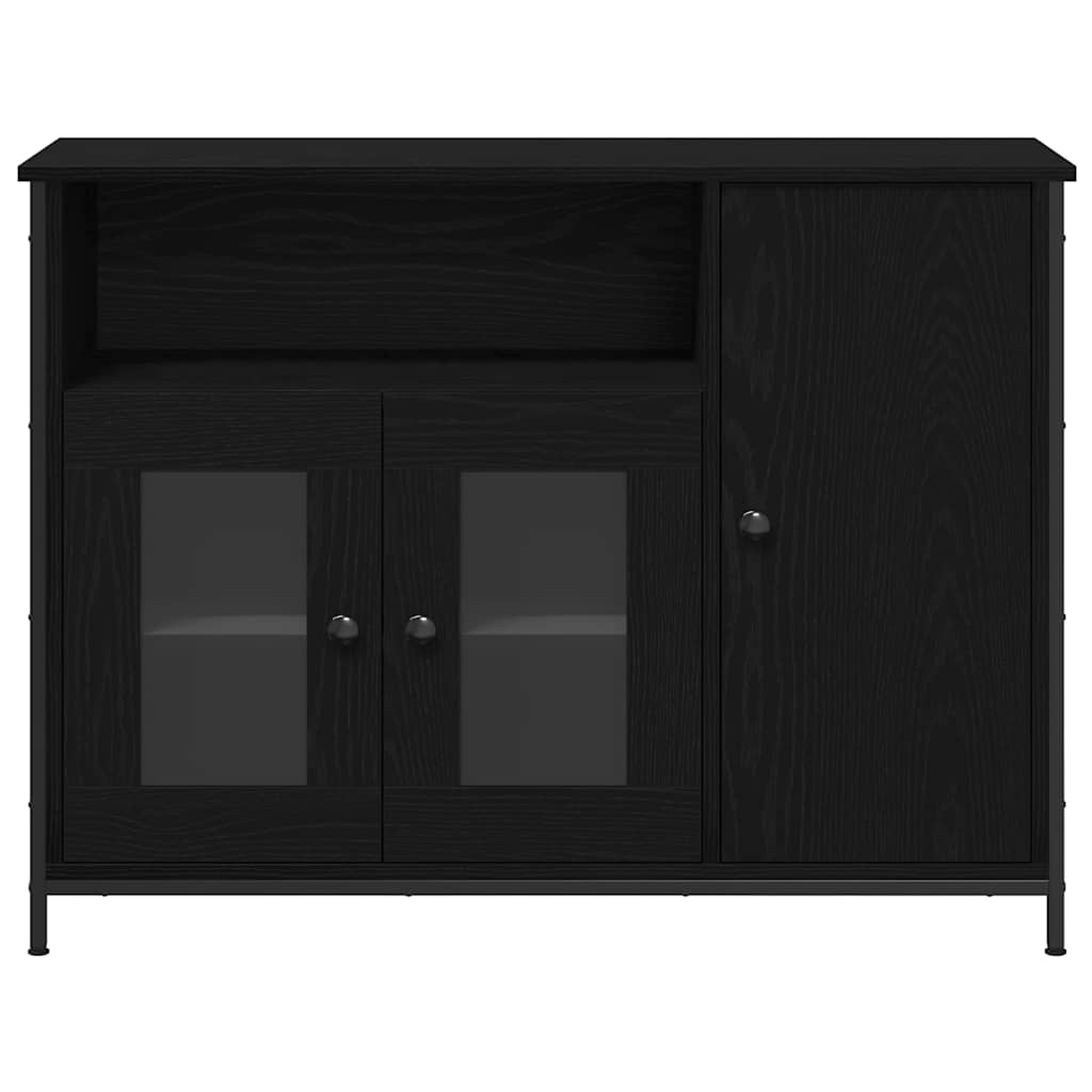 vidaXL Bufet Czarny Dąb 100 x 35 x 75 cm