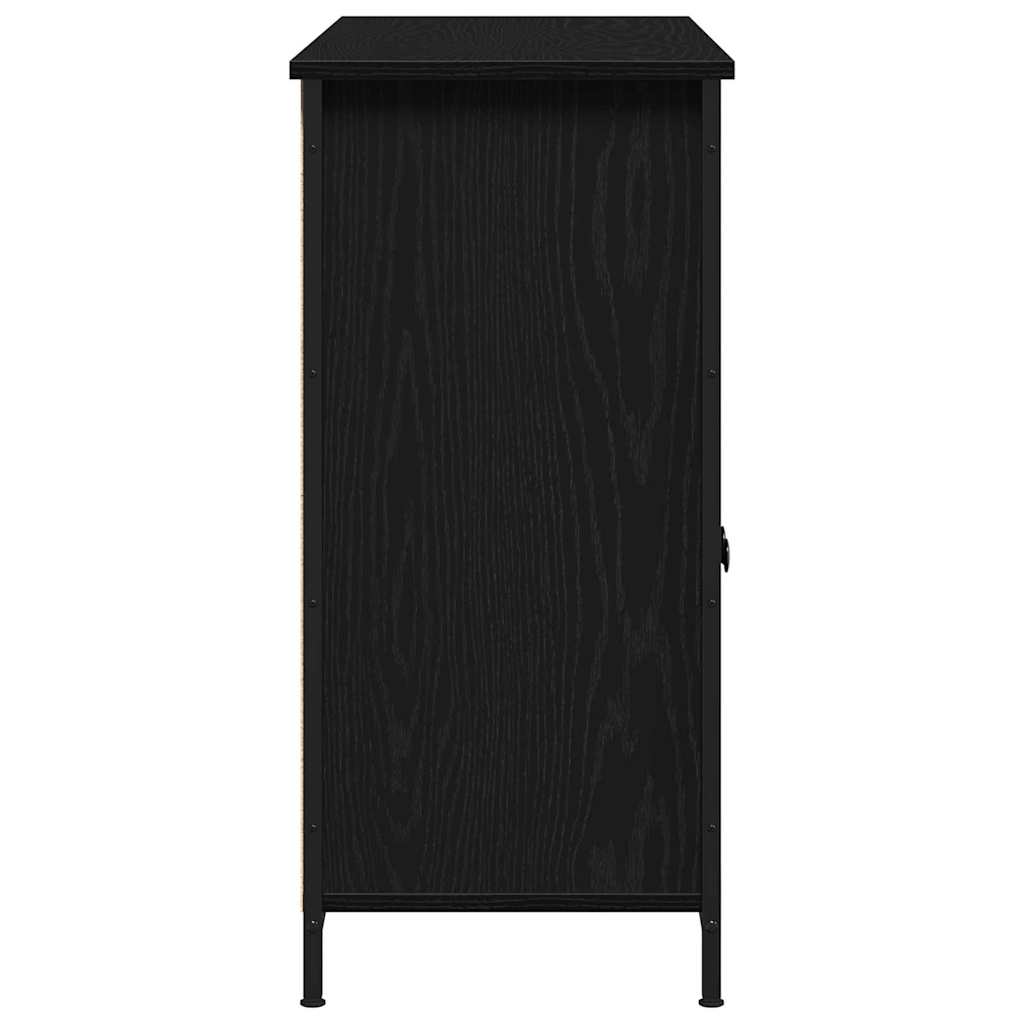 vidaXL Bufet Czarny Dąb 100 x 35 x 75 cm