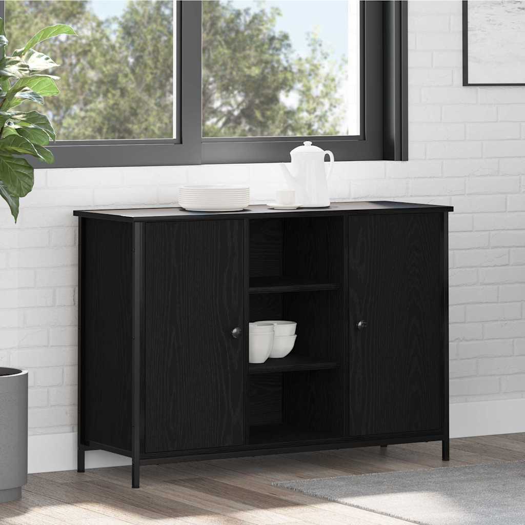 vidaXL Bufet Czarny Dąb 100 x 35 x 70 cm