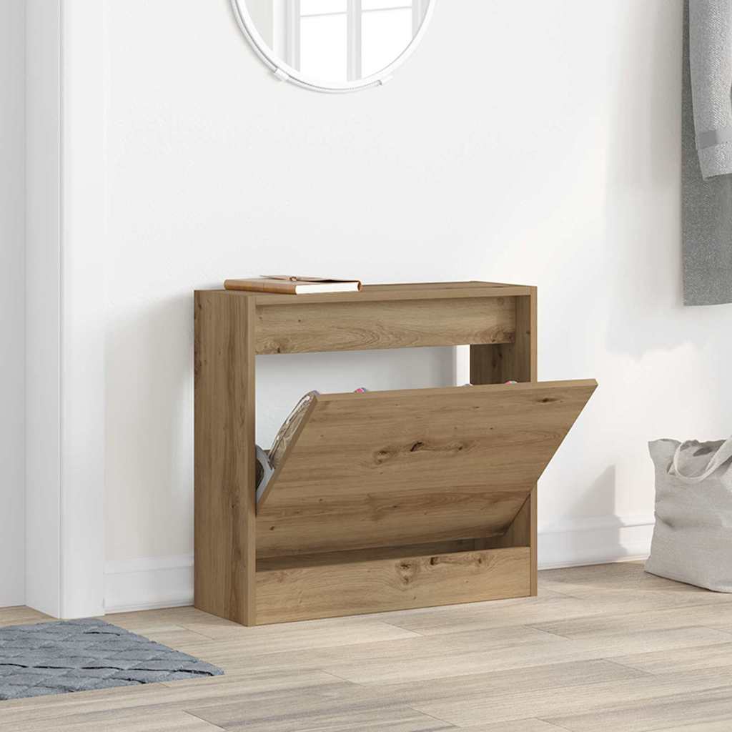vidaXL Szafka na buty z półką Dąb rzemieślniczy 60 x 21 x 57 cm