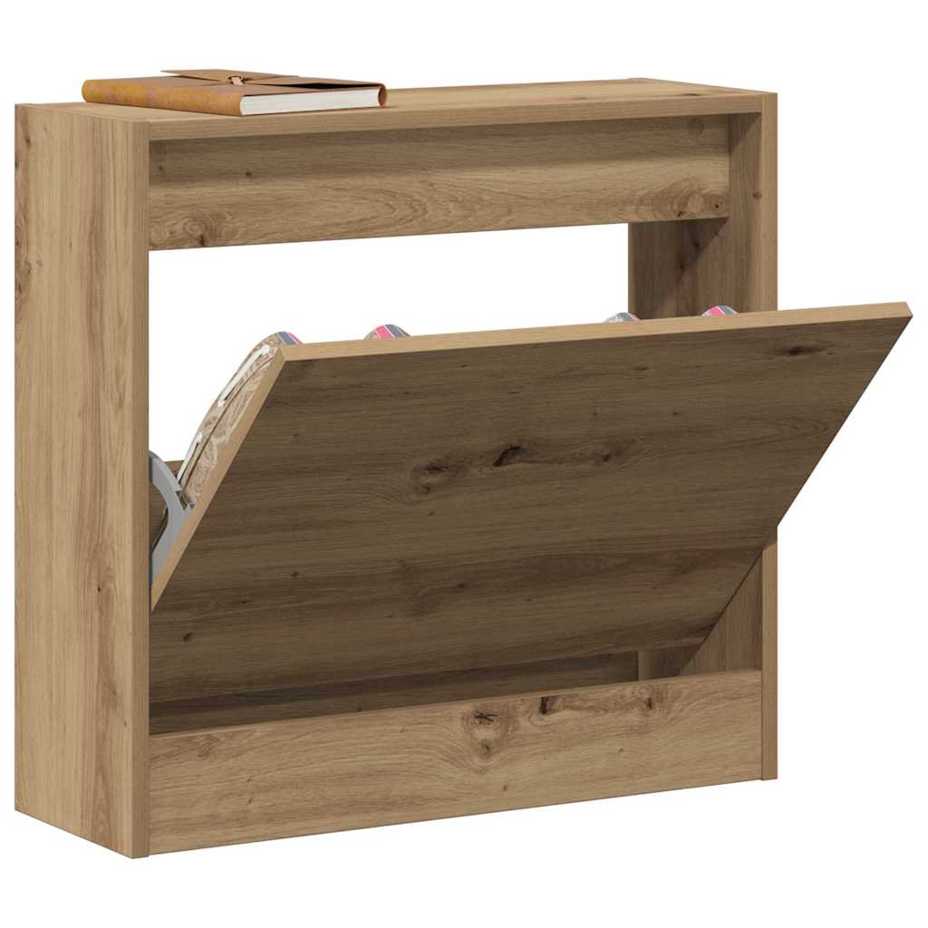 vidaXL Szafka na buty z półką Dąb rzemieślniczy 60 x 21 x 57 cm