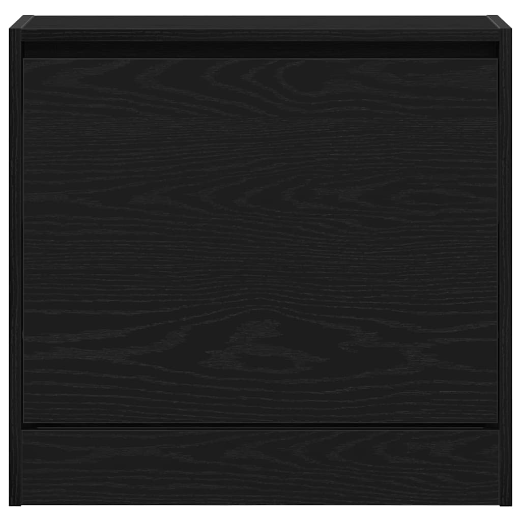 vidaXL Szafka na buty z półką z drzwiami Czarny Dąb 60 x 21 x 57 cm