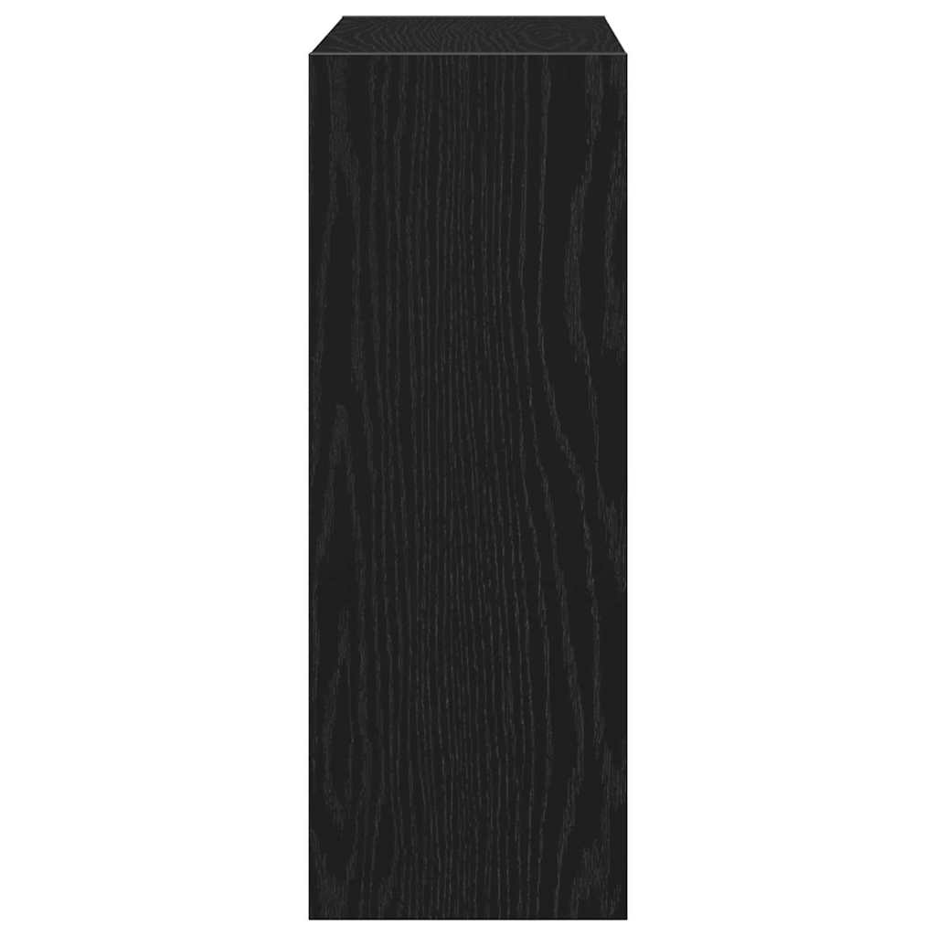 vidaXL Szafka na buty z półką z drzwiami Czarny Dąb 60 x 21 x 57 cm